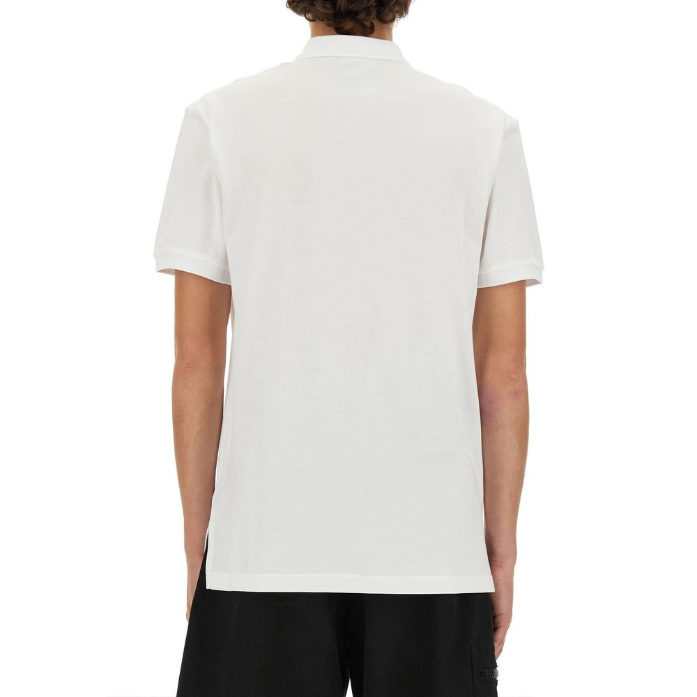 Moschino Couture Cotton Polo Shirt in White