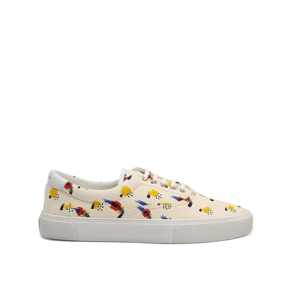 Saint Laurent Βαμβακερά Low-Top Sneakers σε Λευκό