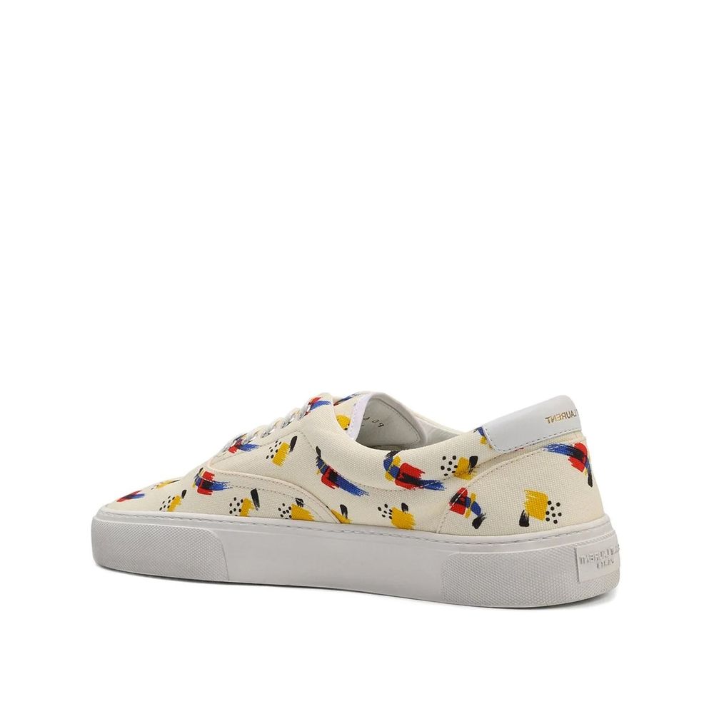Saint Laurent Βαμβακερά Low-Top Sneakers σε Λευκό
