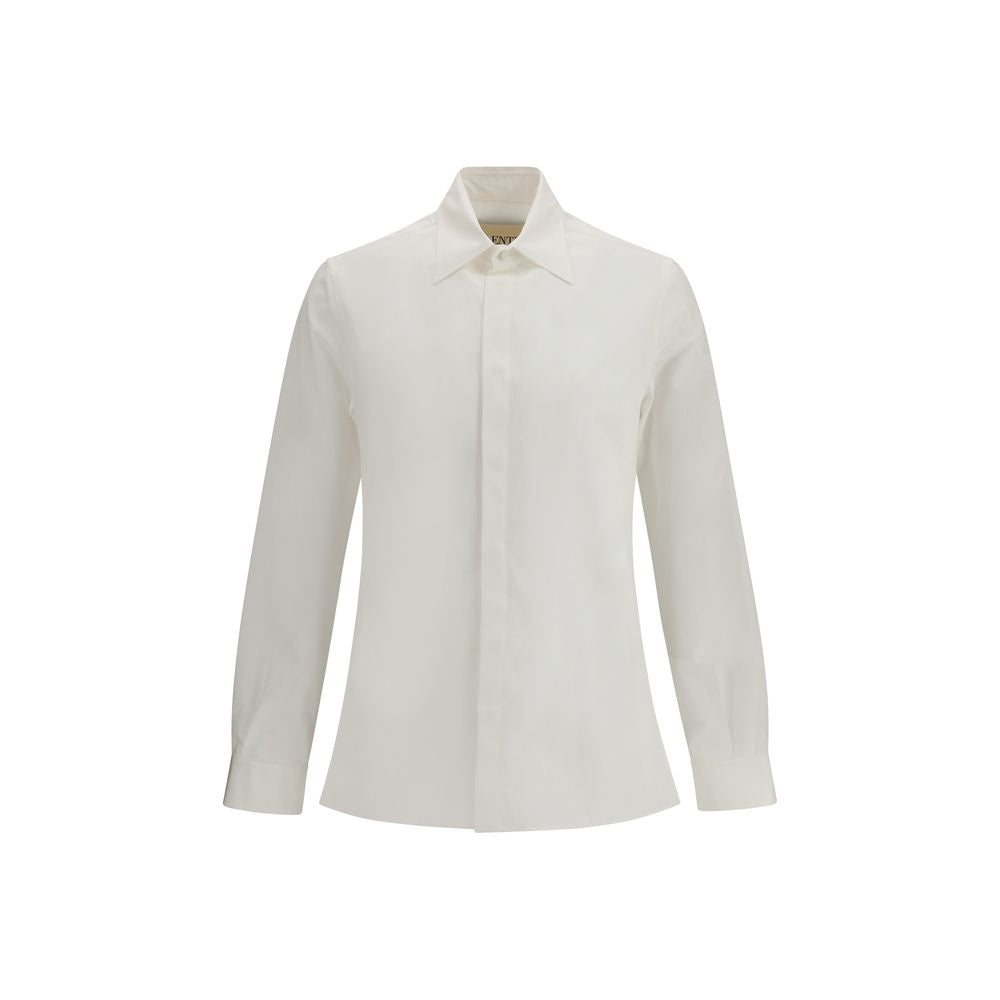 Valentino Garavani 100% Cotton Dress Shirt in White