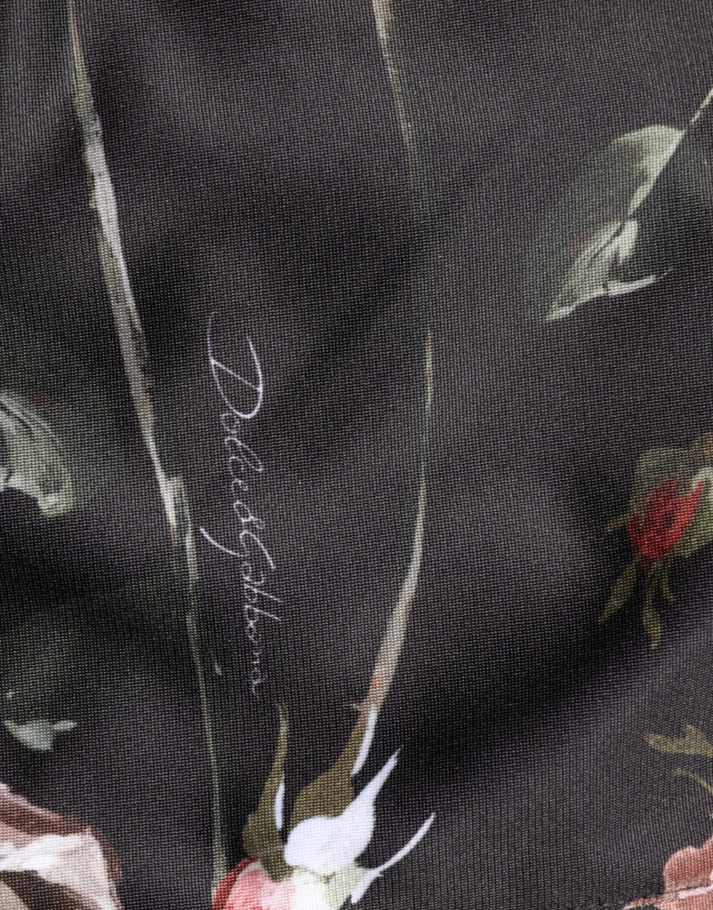 Dolce & Gabbana Floral Straight-Leg Trousers in Black