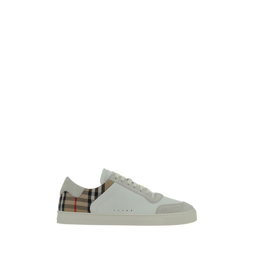 Burberry White Rubber Low Top Sneakers mens luxury fashion - Mens Edit