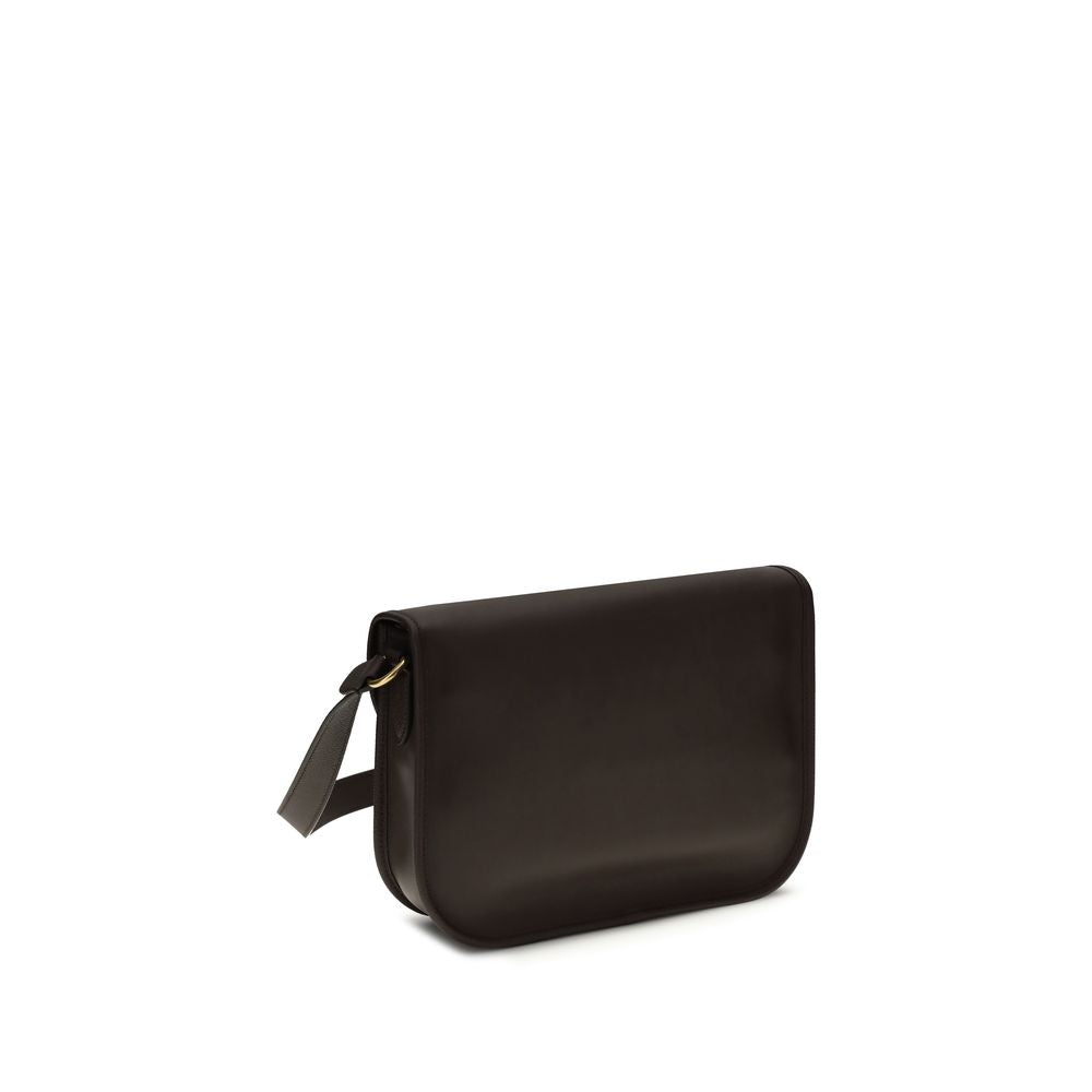 Valentino Garavani Calf Leather Shoulder Bag in Brown