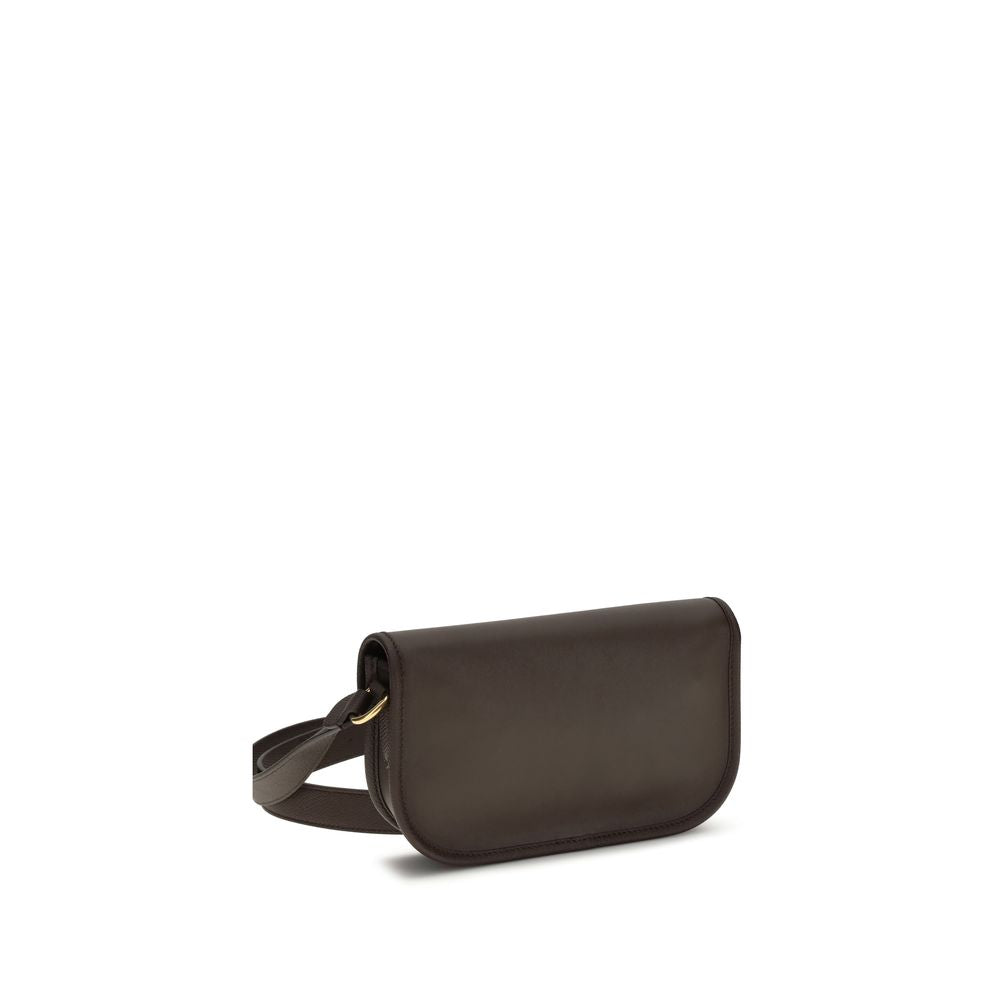 Valentino Garavani Calf Leather Antibes Shoulder Bag in Brown