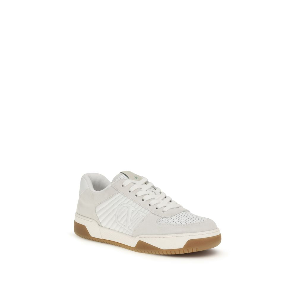 Valentino Garavani Bos Taurus Calf Leather Sneakers in White