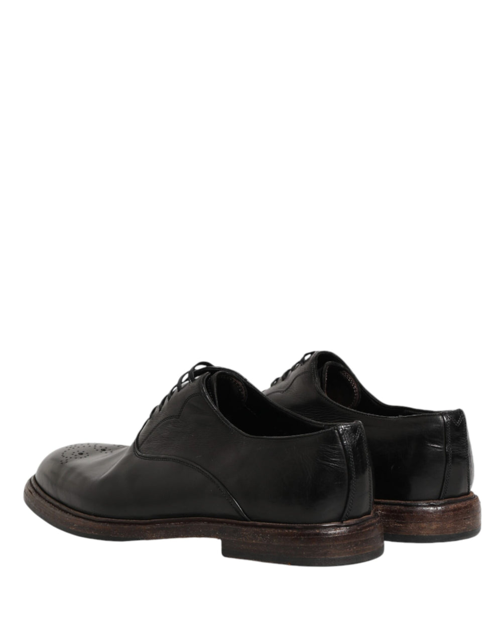 Dolce & Gabbana Calfskin Leather Oxford Shoes in Black