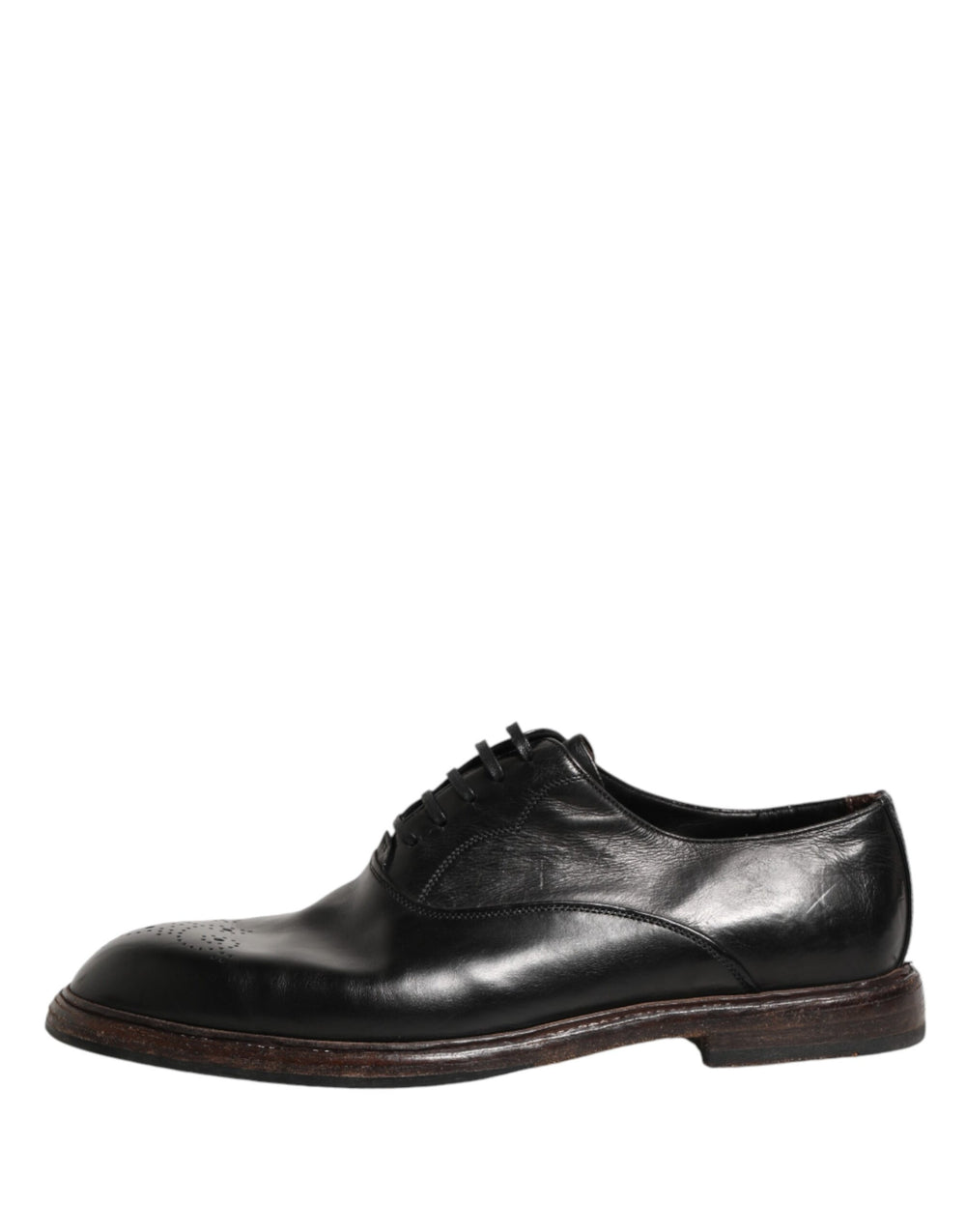 Dolce & Gabbana Calfskin Leather Oxford Shoes in Black