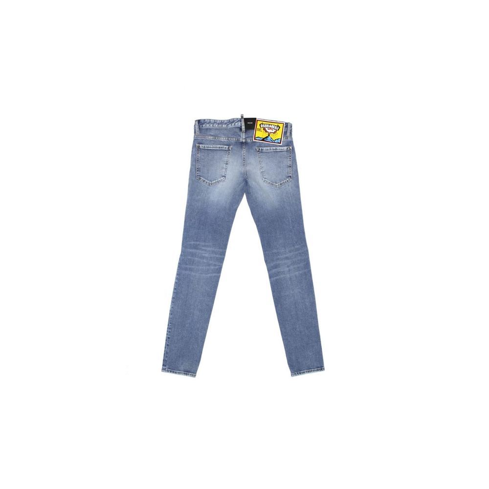 Blue Cotton Straight-Leg Jeans mens luxury fashion - Mens Edit