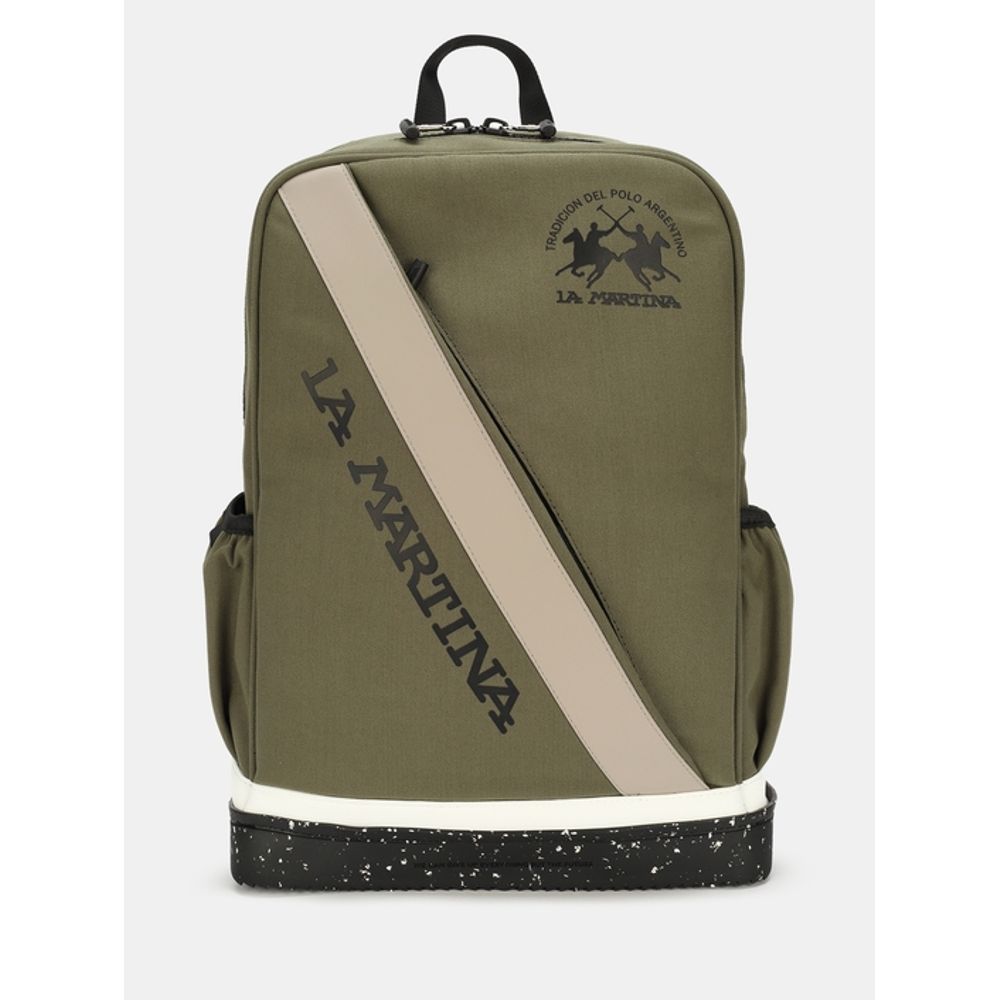 La Martina Bicolor RPET Canvas Backpack in Green