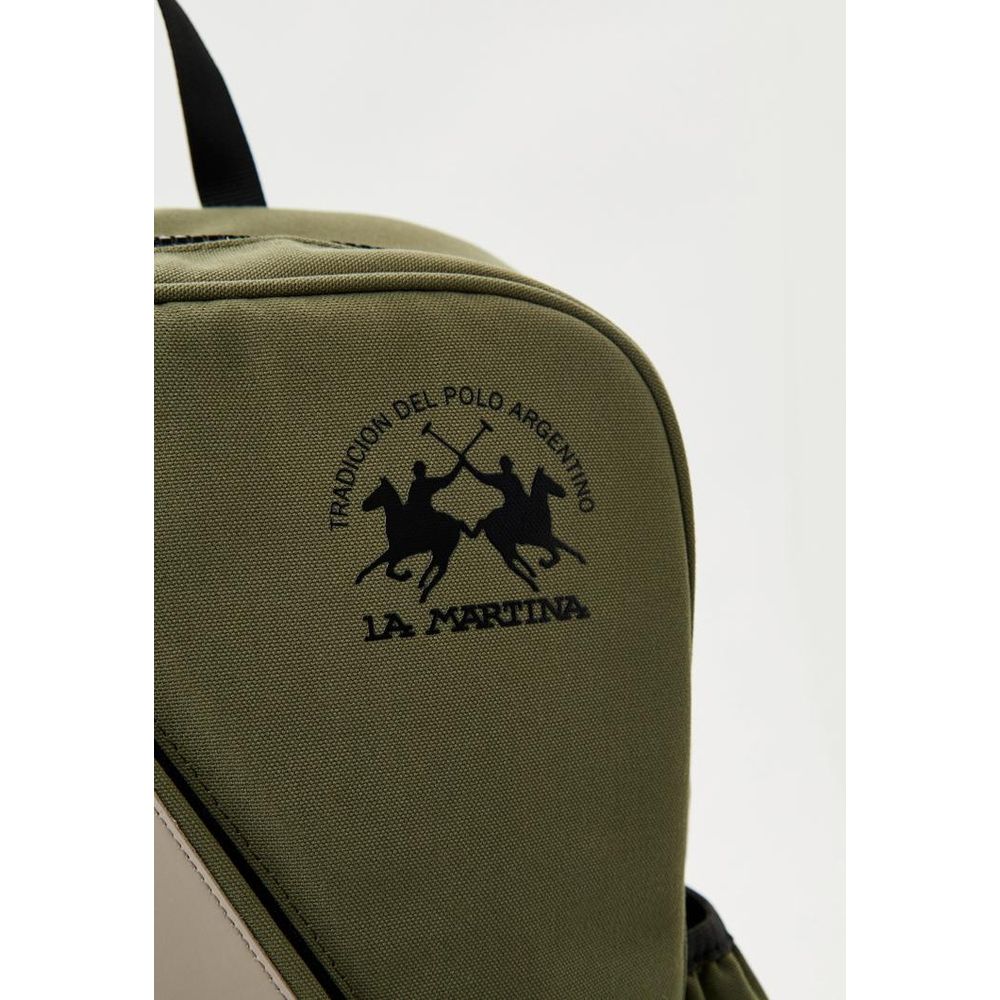 La Martina Bicolor RPET Canvas Backpack in Green