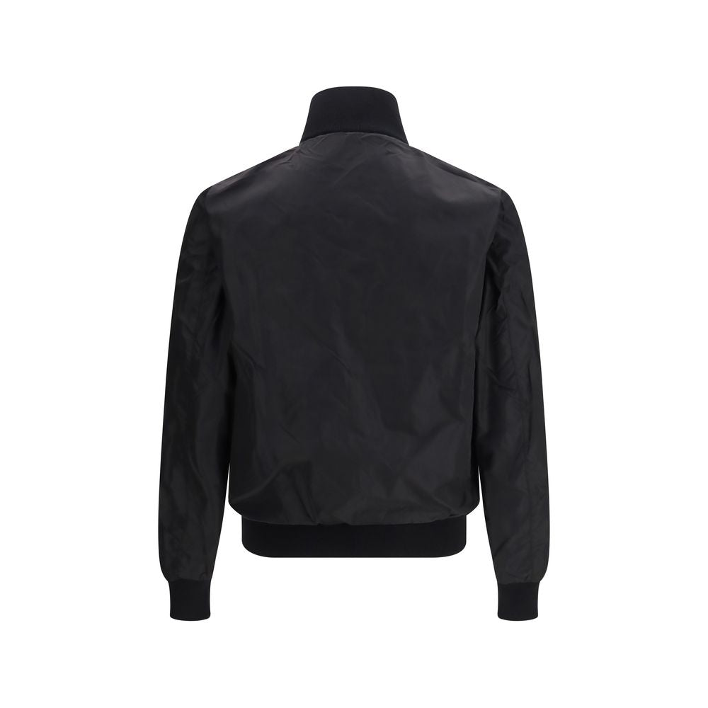 Prada Reversible Wool and Re-Nylon Jacket in Black