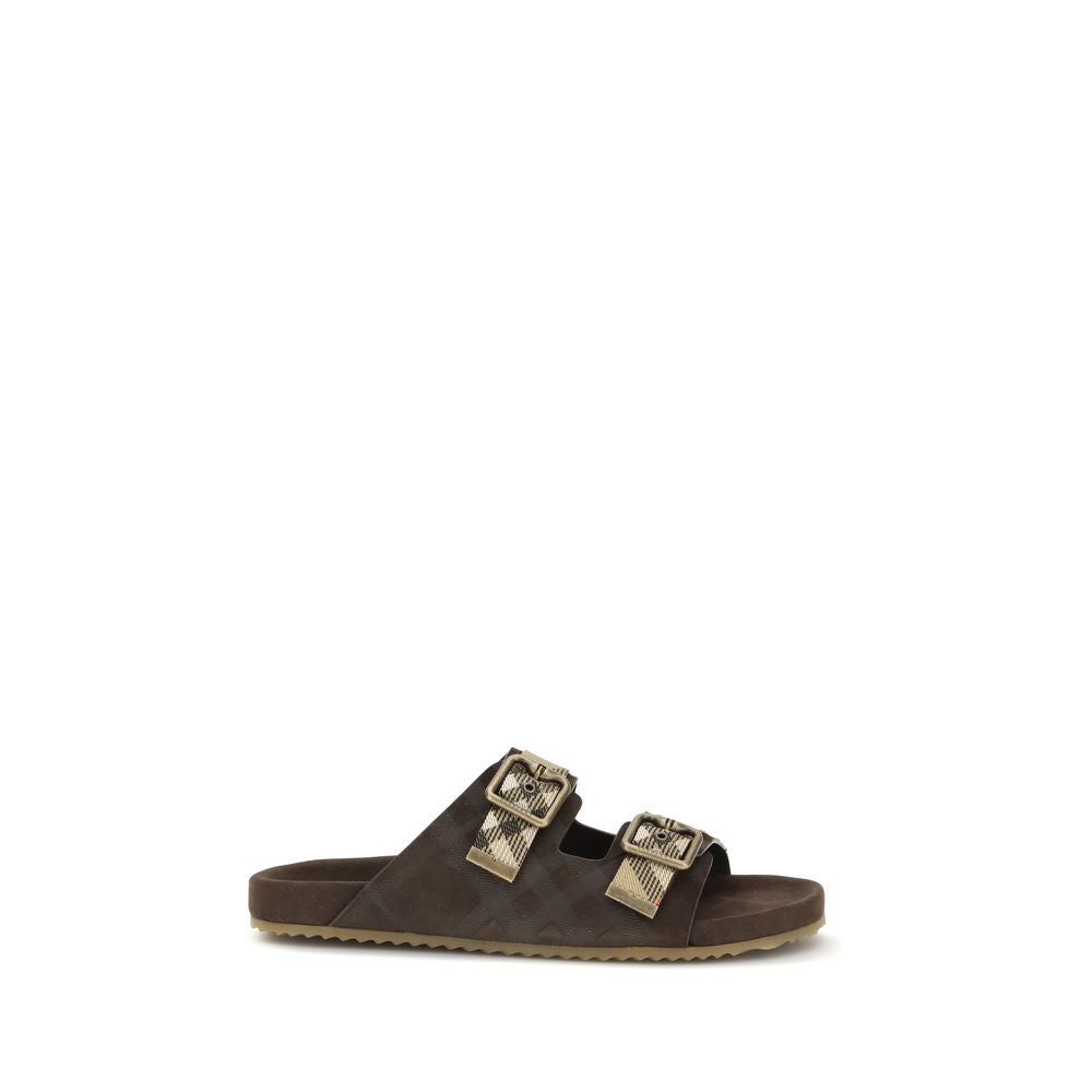 Brown Calf Leather Bos Taurus Flat Sandals mens luxury fashion - Mens Edit
