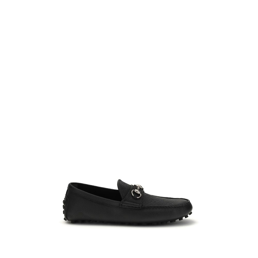 Gucci Horsebit Calf Leather Loafers in Black