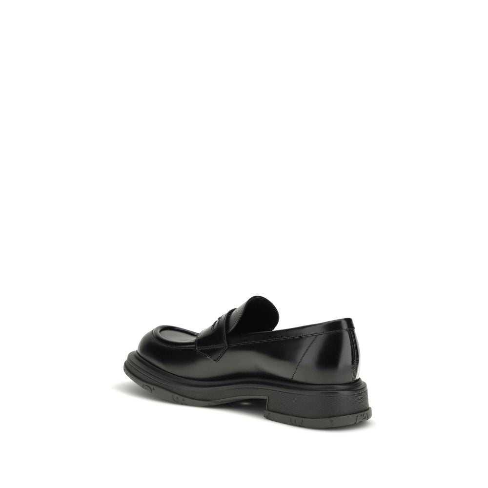 Gucci Calf Leather Slip-On Loafers in Black