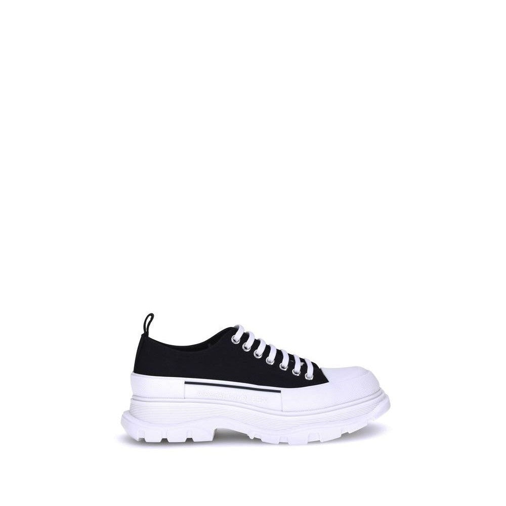Alexander McQueen Black Canvas Chunky Sneakers Platform mens luxury fashion - Mens Edit