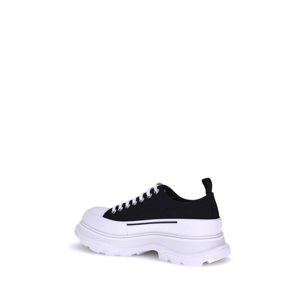Alexander McQueen Sneakers με Χοντρή Πλατφόρμα από Canvas σε Μαύρο