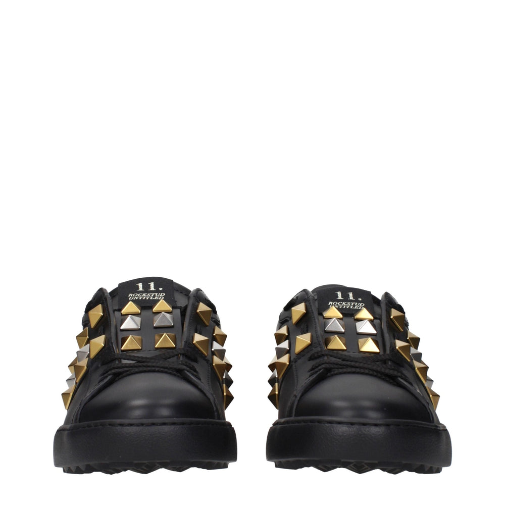 Valentino Garavani Studded Black Leather Sneakers