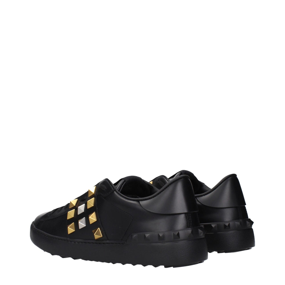 Valentino Garavani Studded Black Leather Sneakers