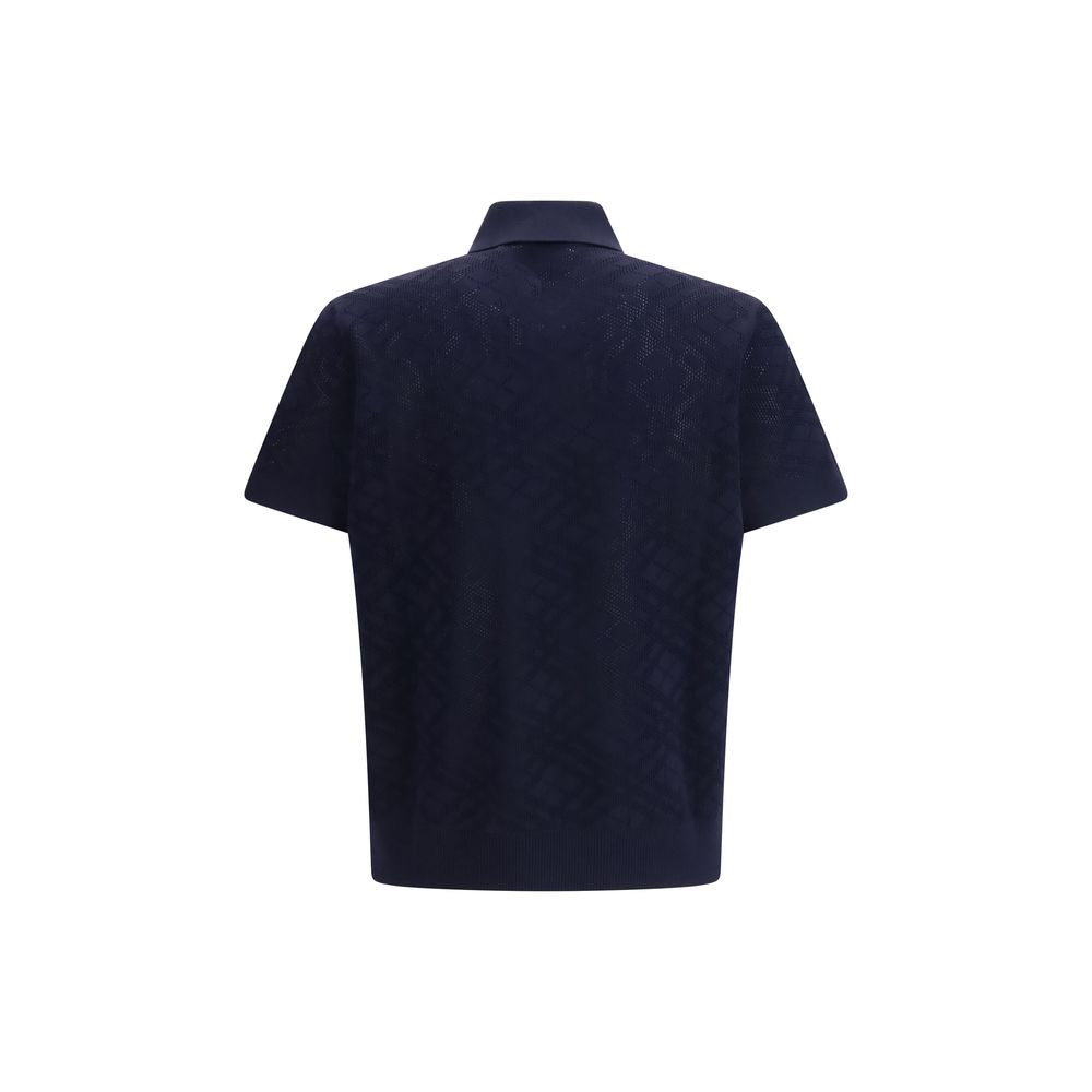 Burberry Wool Polo Shirt in Blue