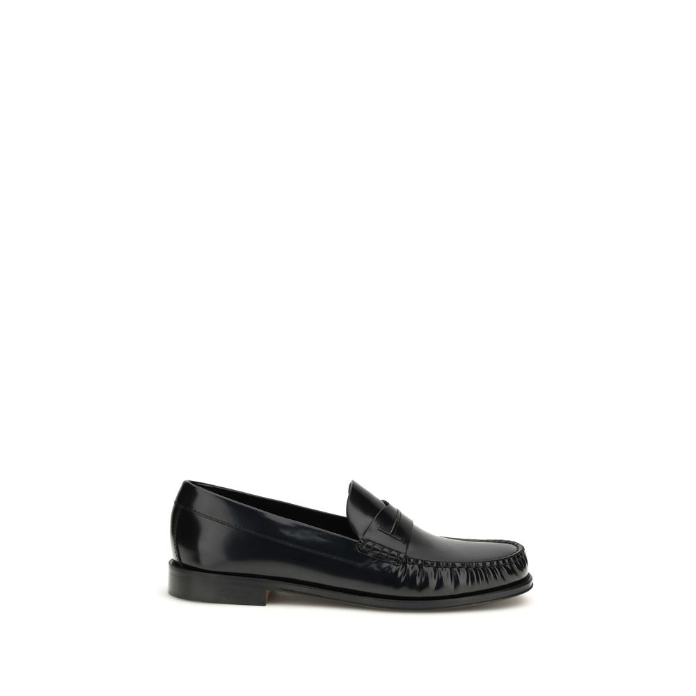 Tom Ford Black Calf Leather Slip-On Loafers mens luxury fashion - Mens Edit