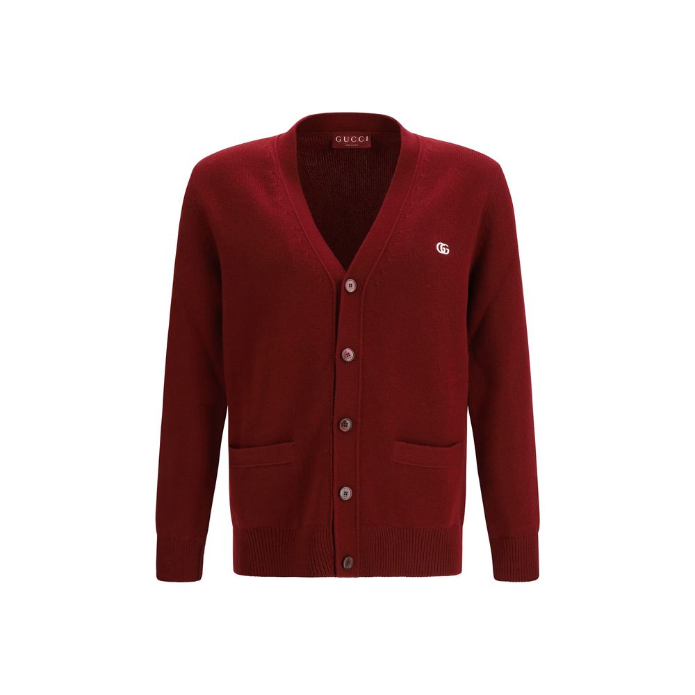 Gucci Wool Cardigan in Bordeaux