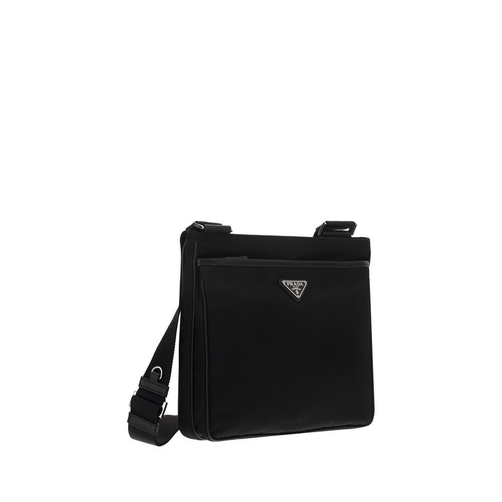 Prada Nylon Shoulder Bag in Black