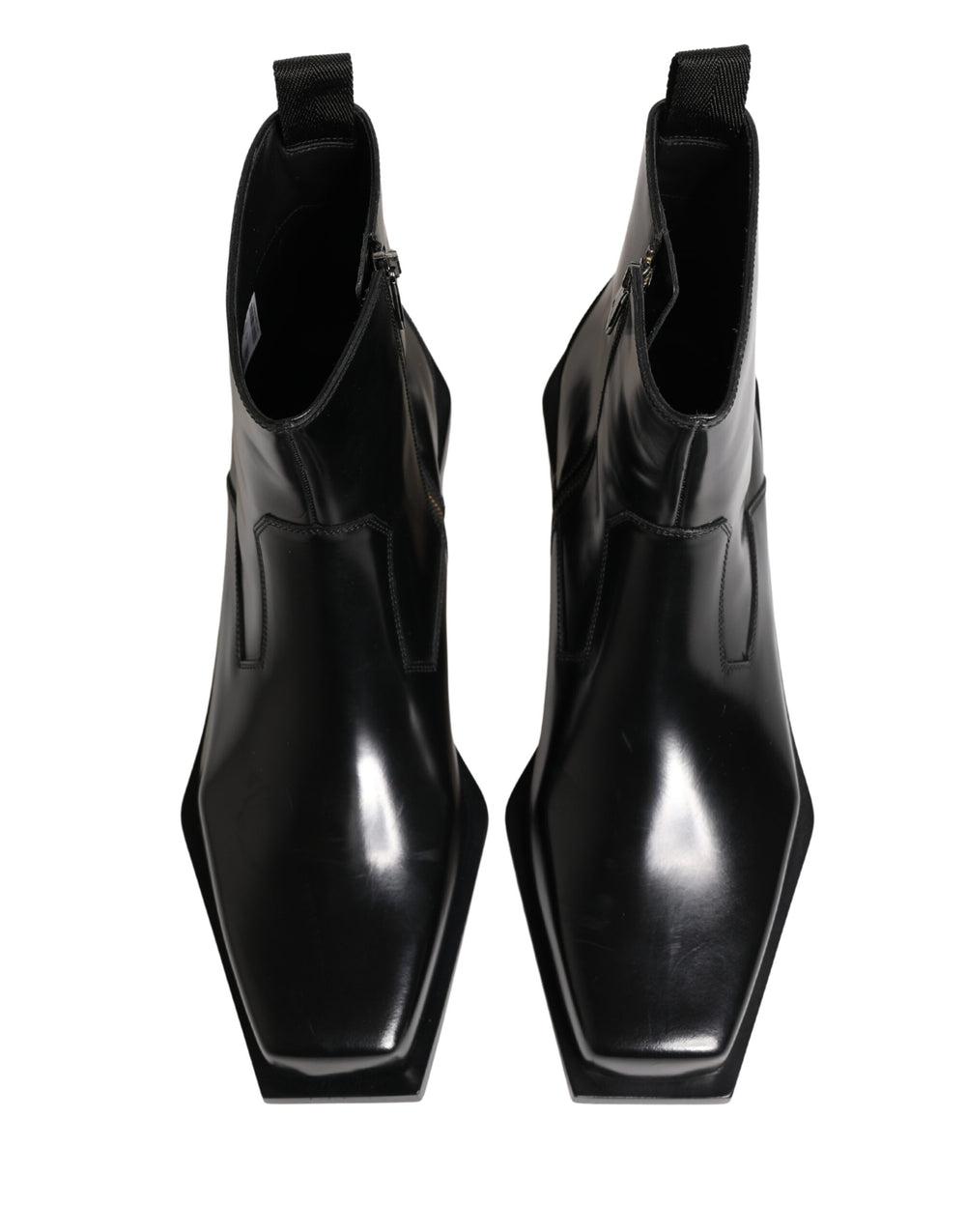 Dolce & Gabbana Leather Ankle Boots in Black