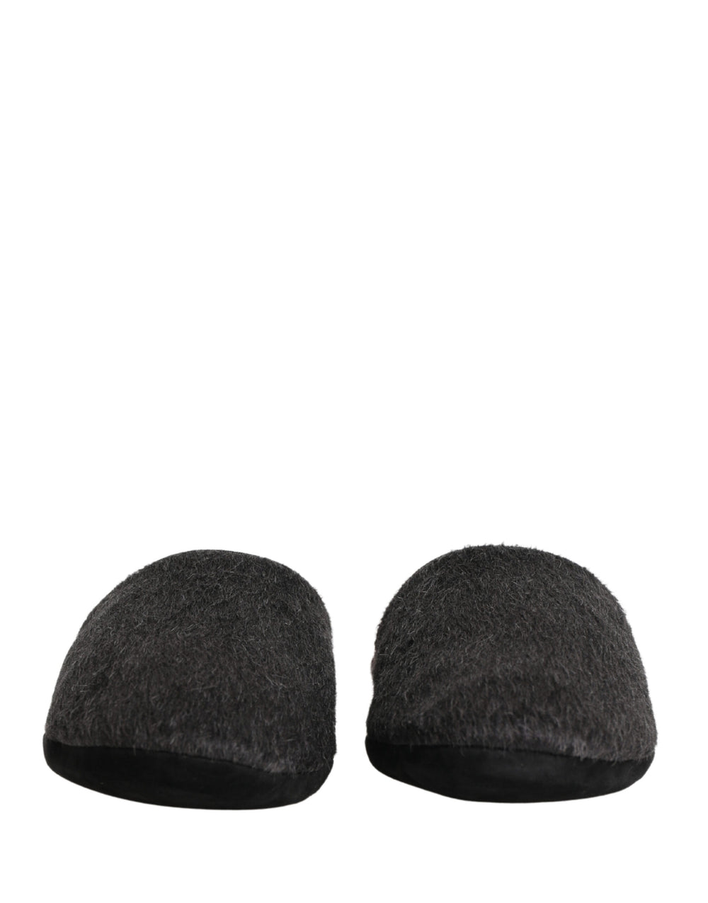 Dark Grey Charcoal Wool Red Slippers Shoes mens luxury fashion - Mens Edit