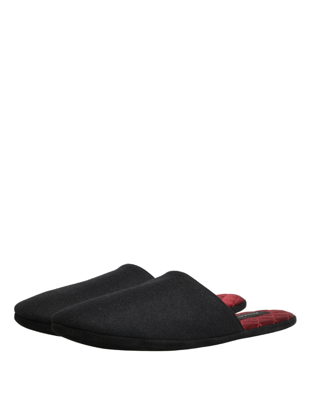 Dolce & Gabbana Wool Cashmere Slippers in Black