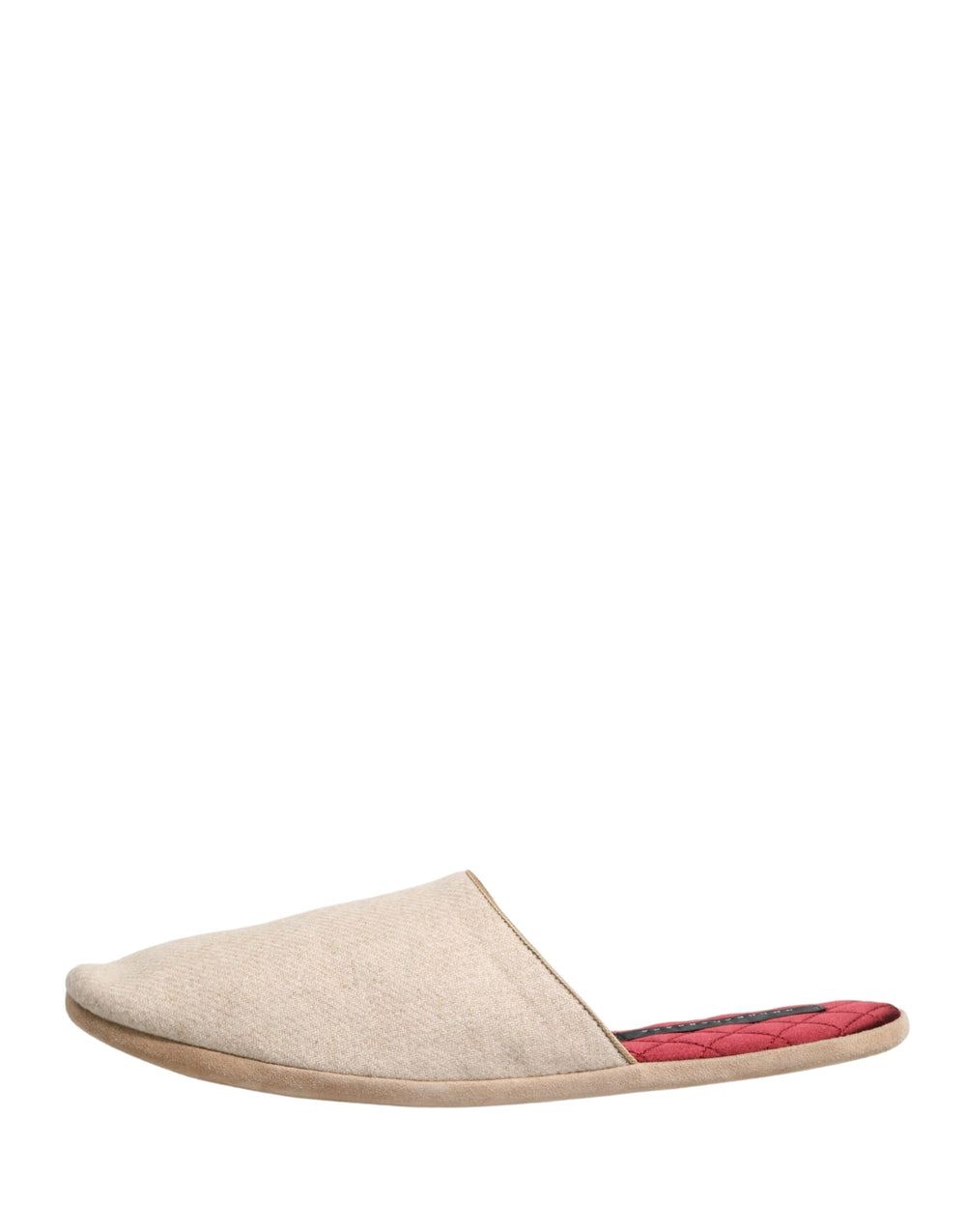 Dolce & Gabbana Shetland Wool Slippers in Beige