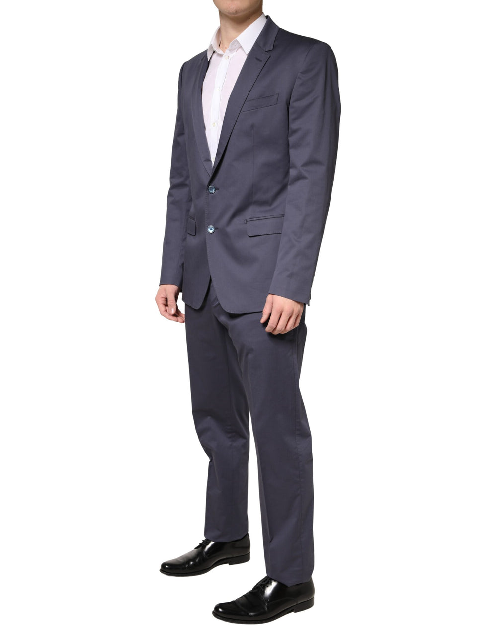 Dolce & Gabbana Cotton MARTINI Slim Fit Suit in Blue