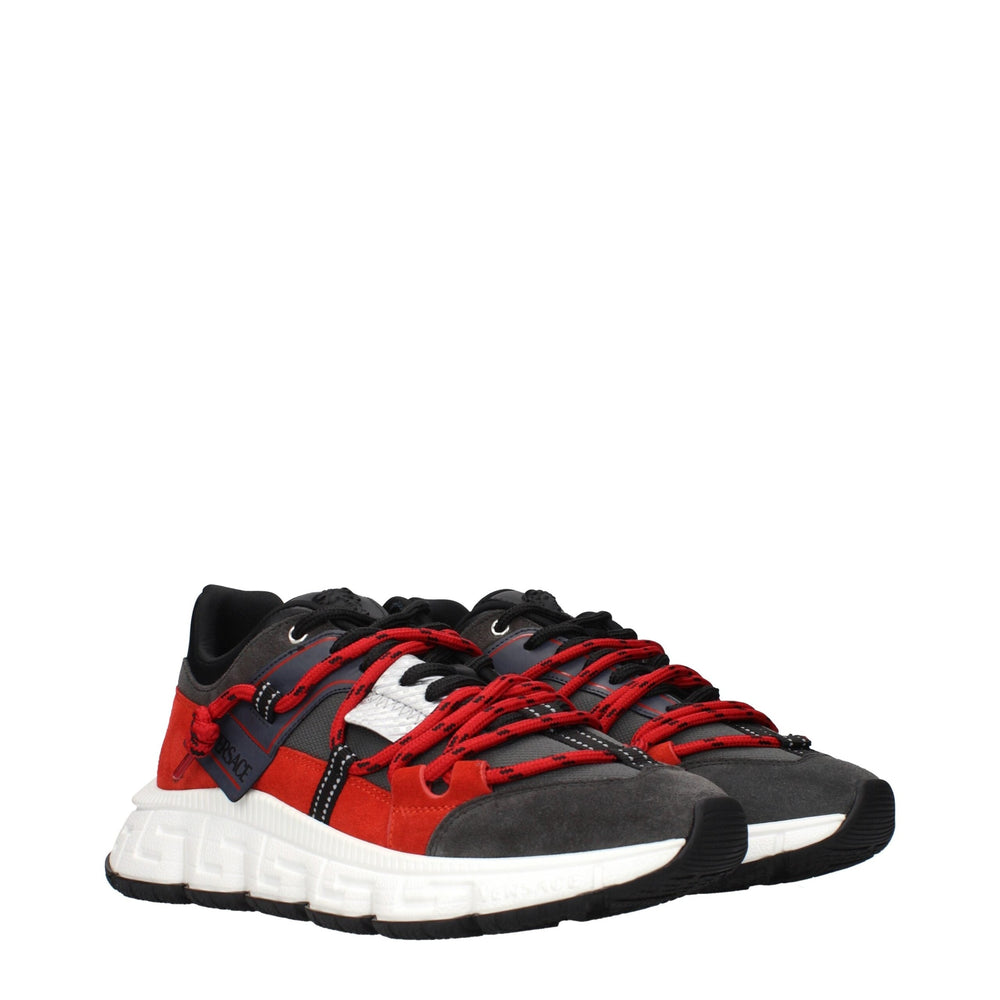 Versace Δερμάτινα Chunky Sneakers σε Γκρι