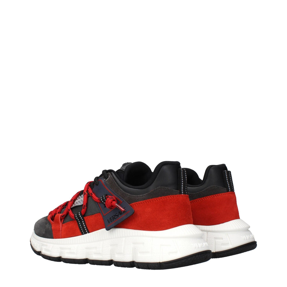 Versace Δερμάτινα Chunky Sneakers σε Γκρι