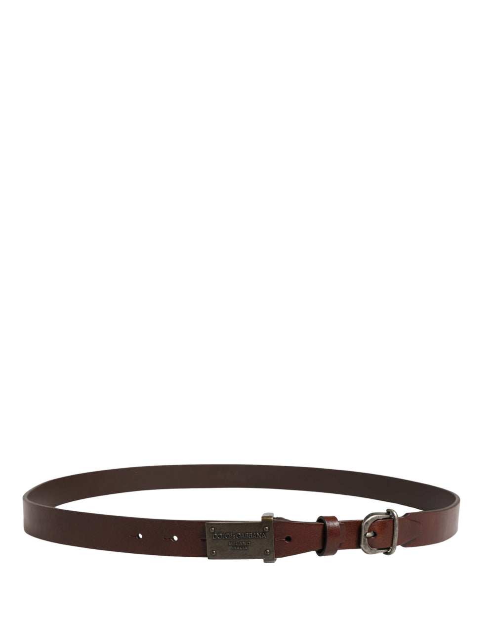 Dolce & Gabbana Calf Leather Belt in Brown