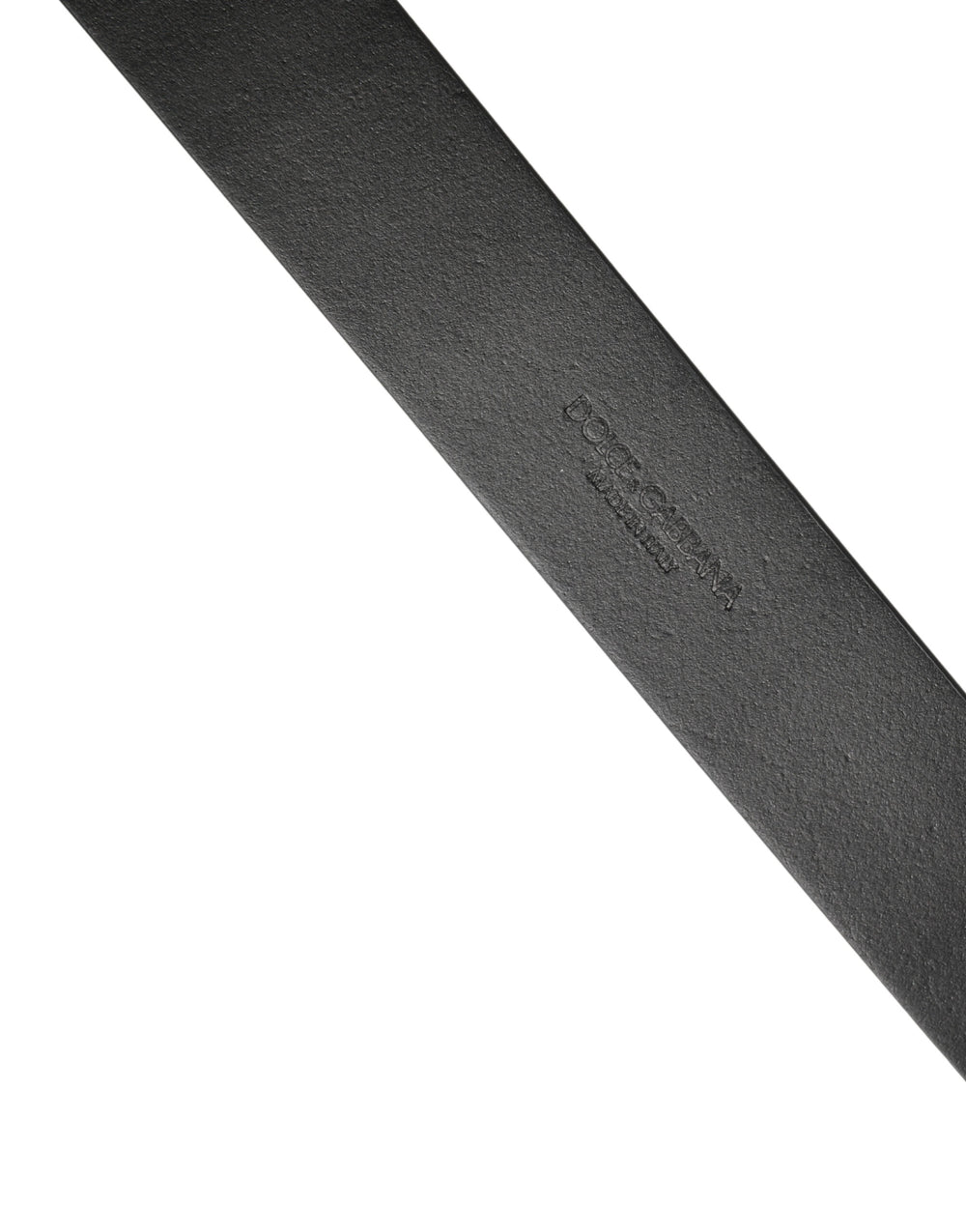 Dolce & Gabbana Calf Leather Belt with Silver-Tone Buckle in Black