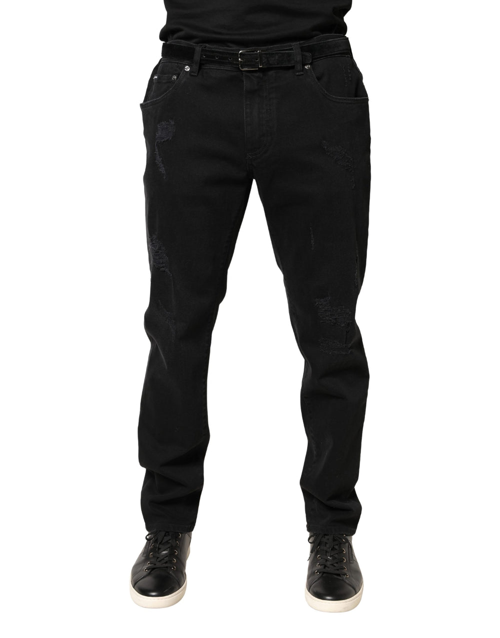 Dolce & Gabbana Black Tattered Skinny Jeans