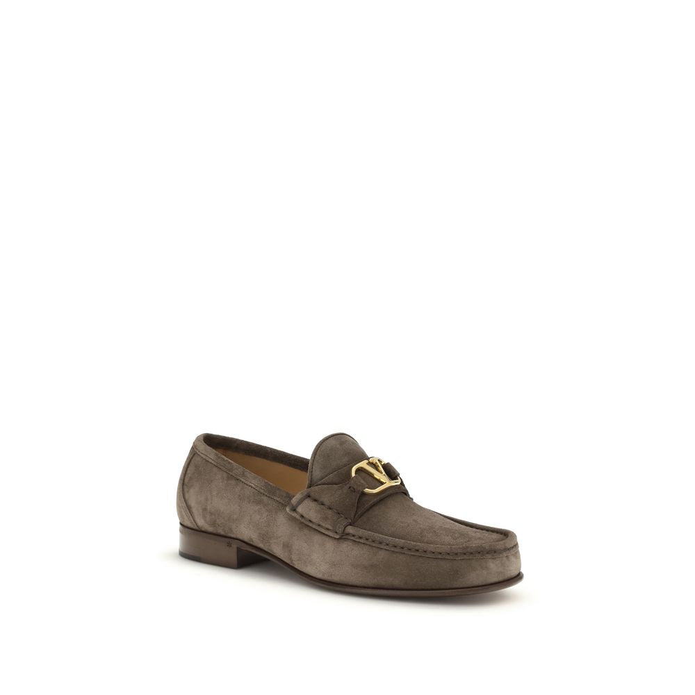 Valentino Garavani Loafers από δέρμα μοσχαριού Bos Taurus σε Καφέ