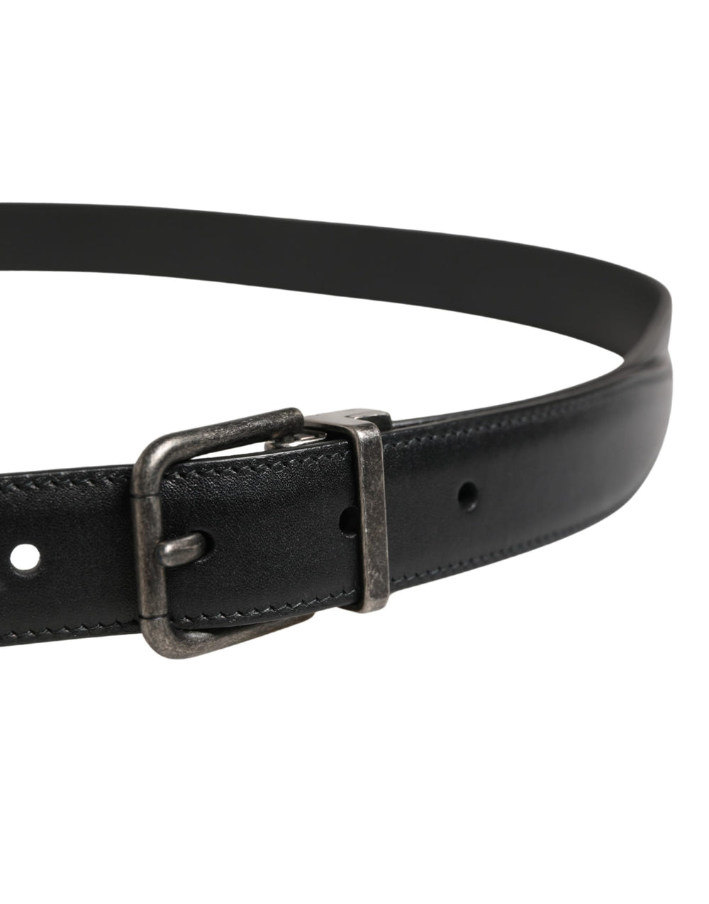 Dolce & Gabbana Calf Leather Belt in Black
