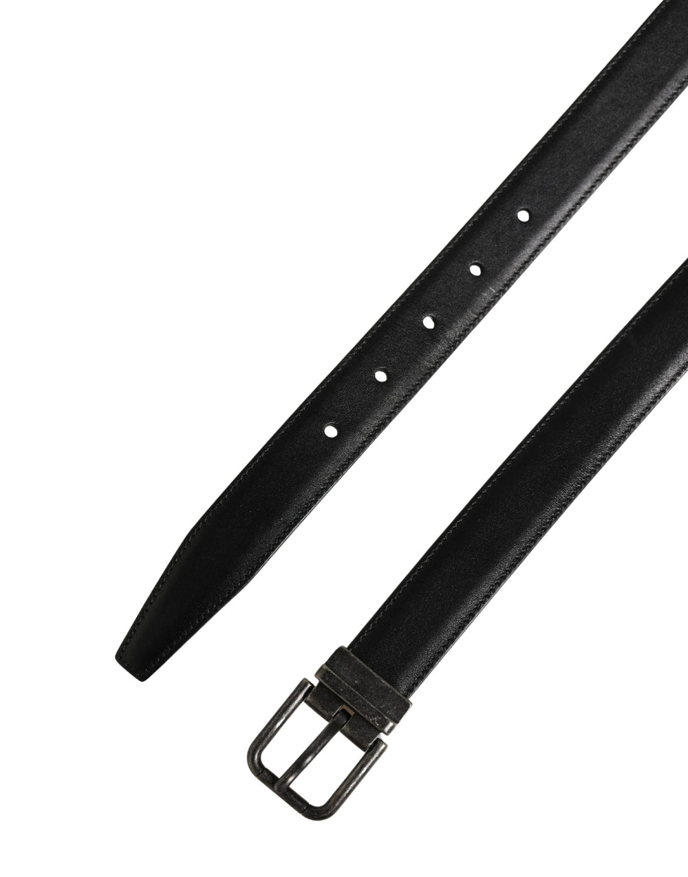 Dolce & Gabbana Calf Leather Belt in Black
