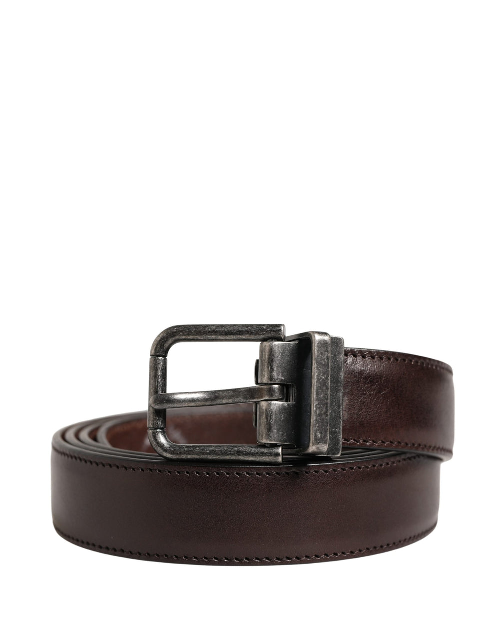 Men Brown Classic Leather Metal Buckle Belt mens luxury fashion - Mens Edit