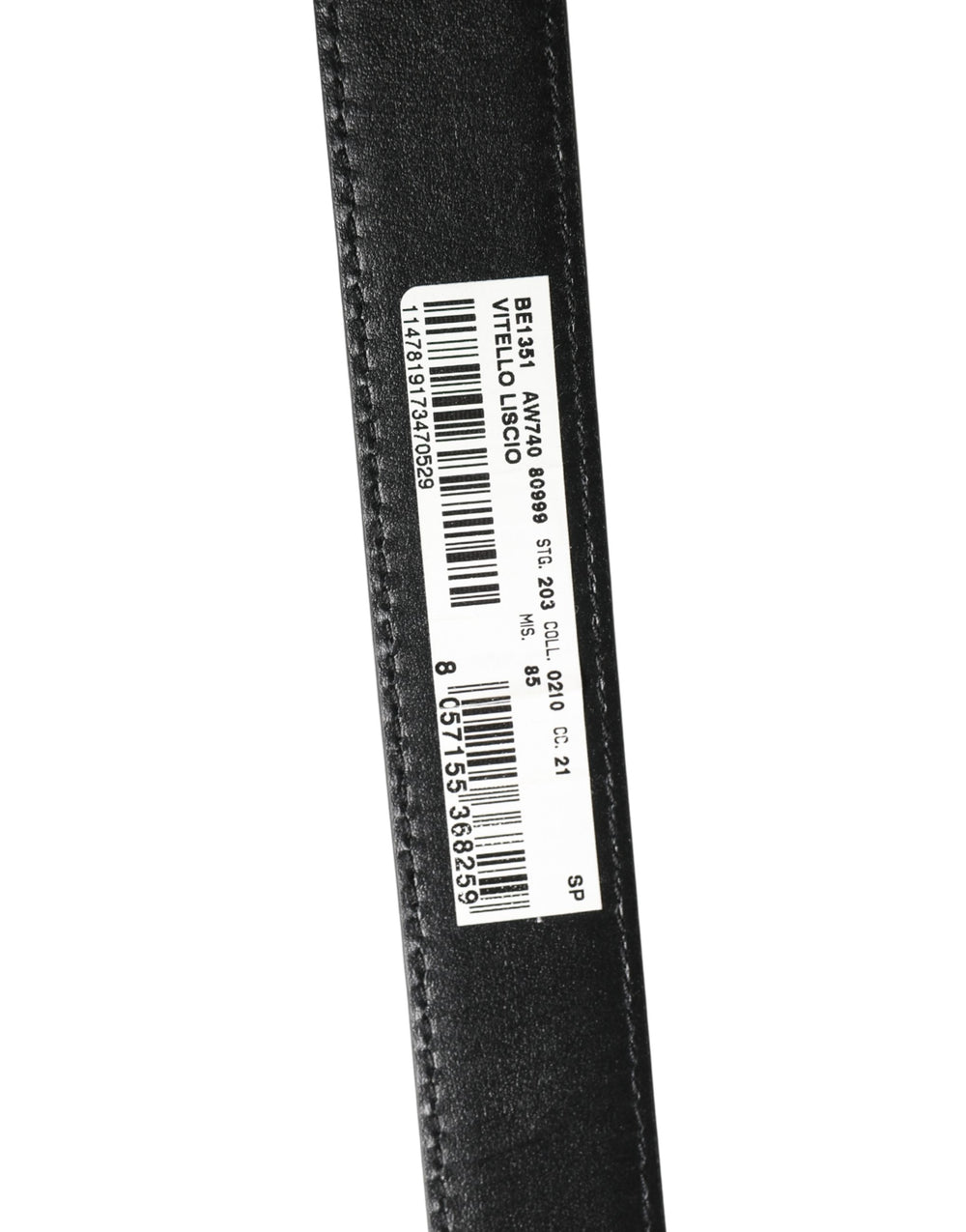 Dolce & Gabbana Calf Leather Belt in Black