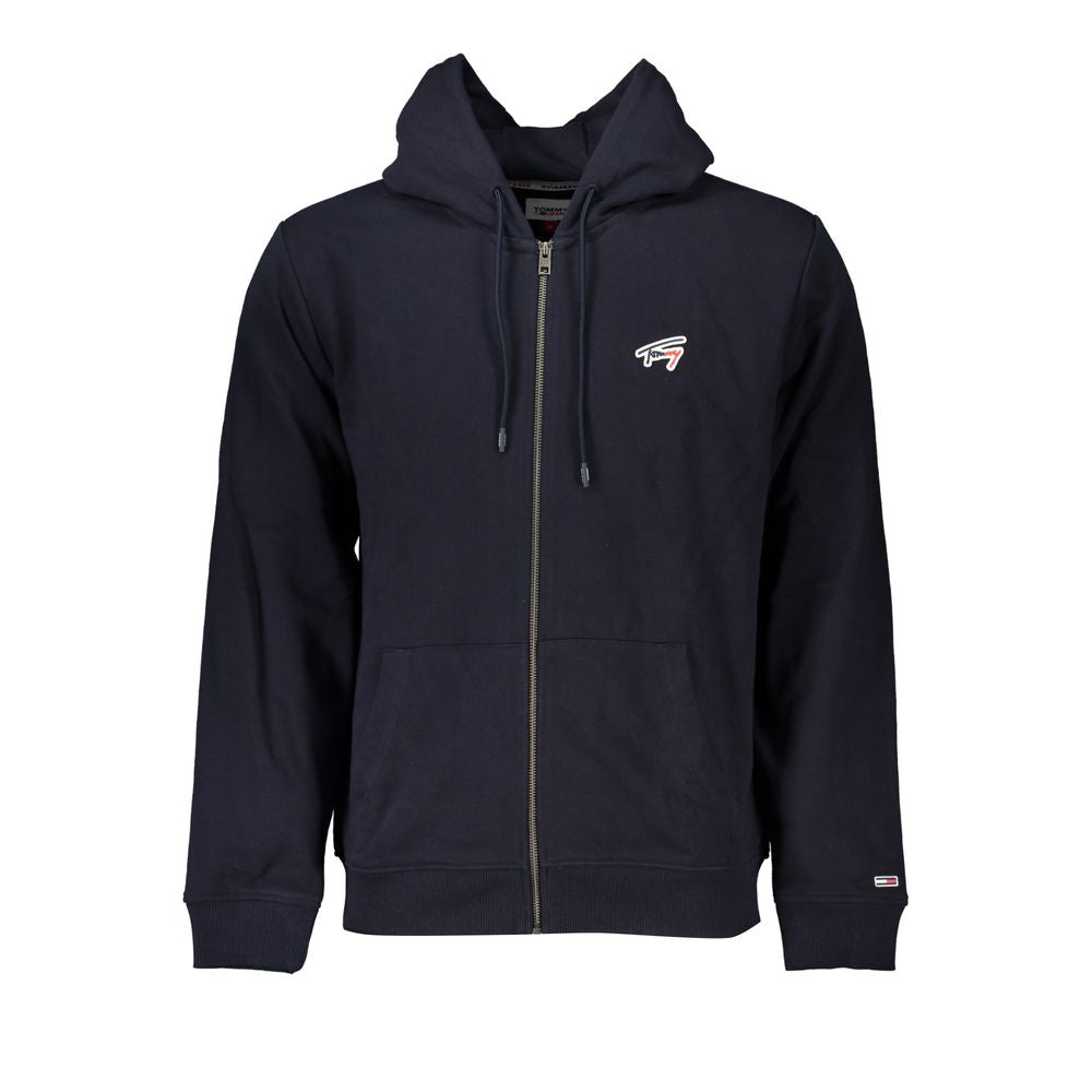 Blue Cotton Men's Hooded Sweatshirt mens luxury fashion - Mens Edit