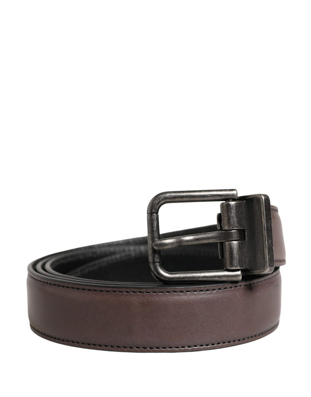 Dolce & Gabbana Calf Leather Belt in Brown