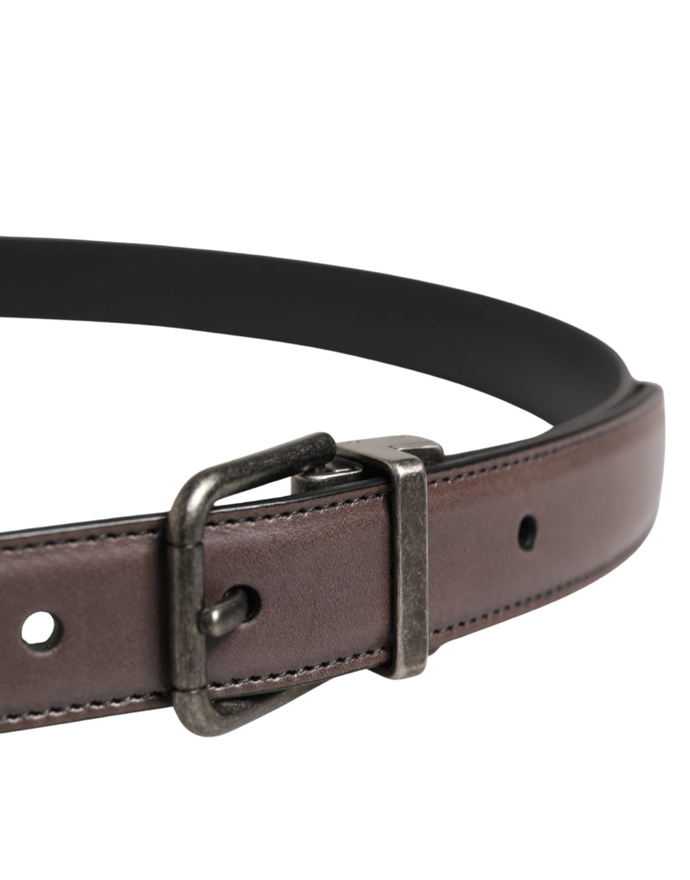 Dolce & Gabbana Calf Leather Belt in Brown