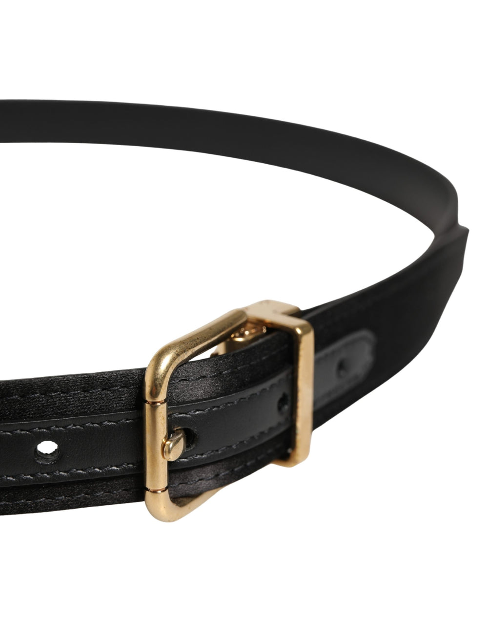 Dolce & Gabbana Silk-Viscose Belt in Black