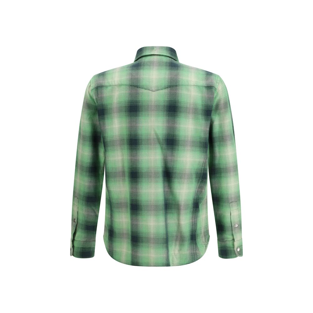 Tom Ford Bicolor Cotton Check Shirt