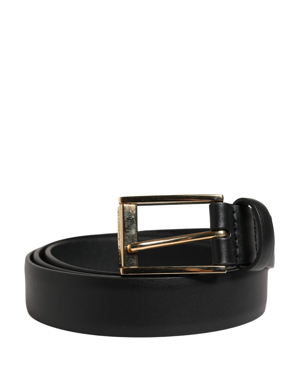 Dolce & Gabbana Calf Leather Belt in Black