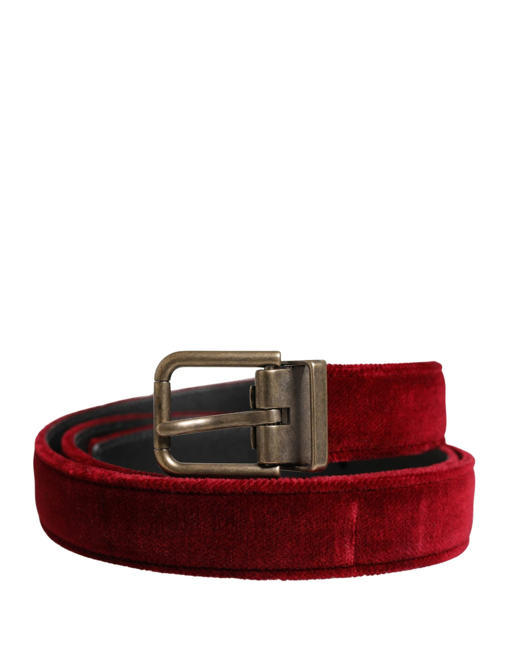 Dolce & Gabbana Velvet Belt in Burgundy
