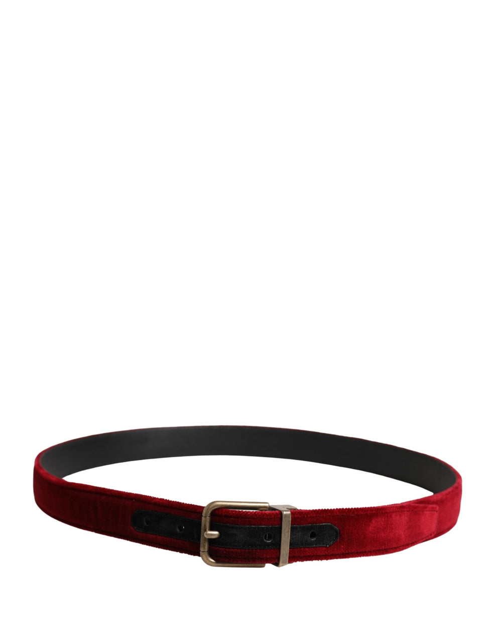 Dolce & Gabbana Velvet Belt in Burgundy