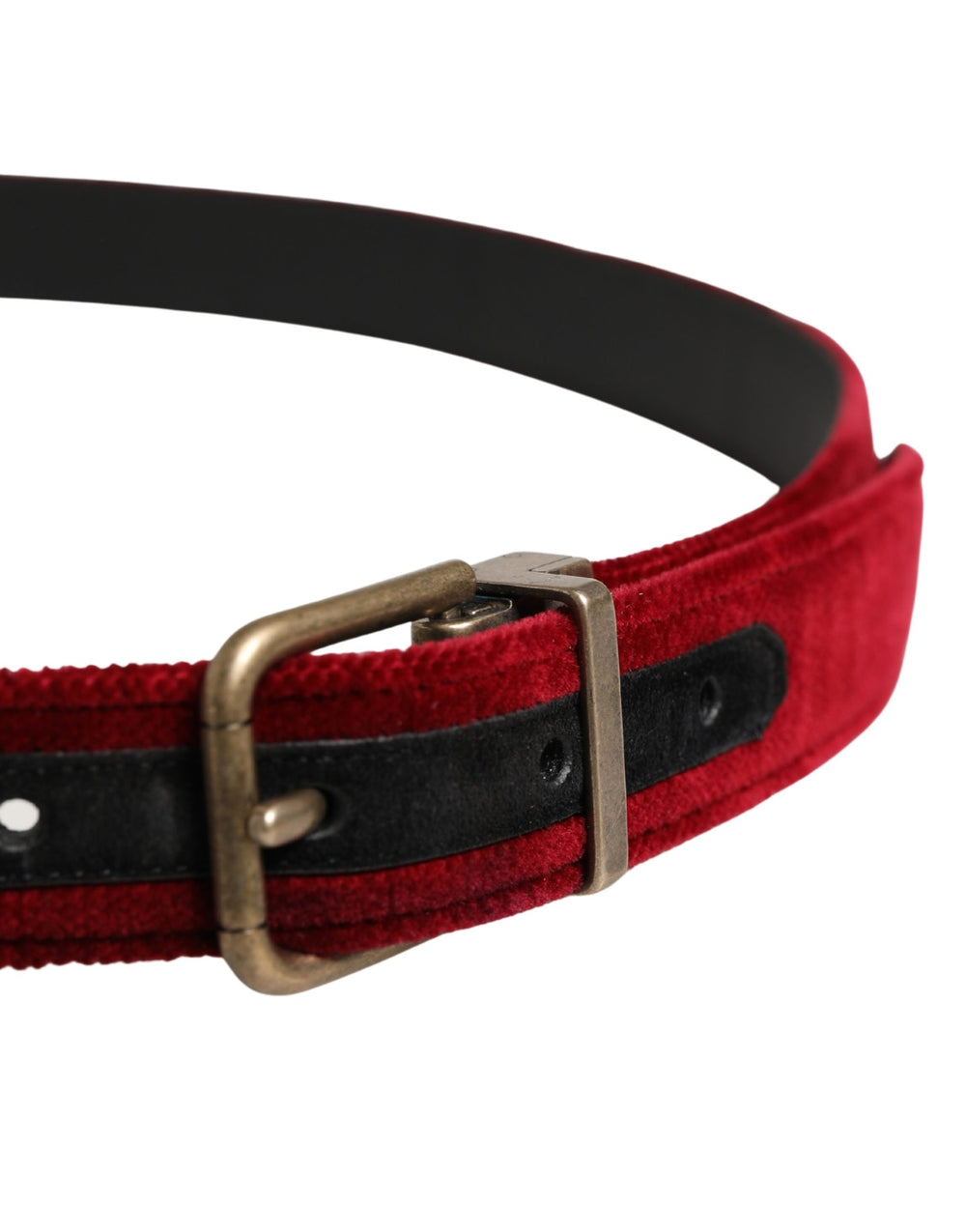 Dolce & Gabbana Velvet Belt in Burgundy